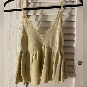 Zara Pale Yellow Tank Top